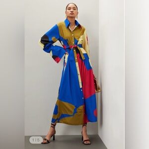 Thebe Magugu Baartmaan Longline Shirt Dress size small